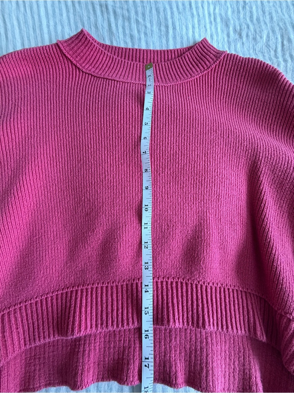 Free People Pink Cropped Sweater Size Small - Picture 2 of 5